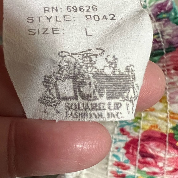 Square up full tiered floral ribbon skirt size large flowy flirty vintage retro - Picture 3 of 9